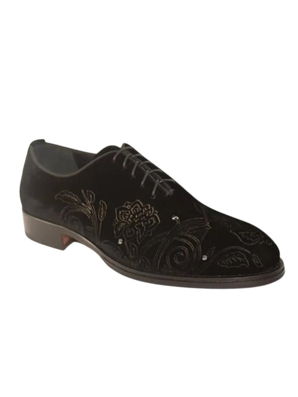 PREOWNED JO GHOST 5590 Velvet Oxford Dress Shoes Made in Italy